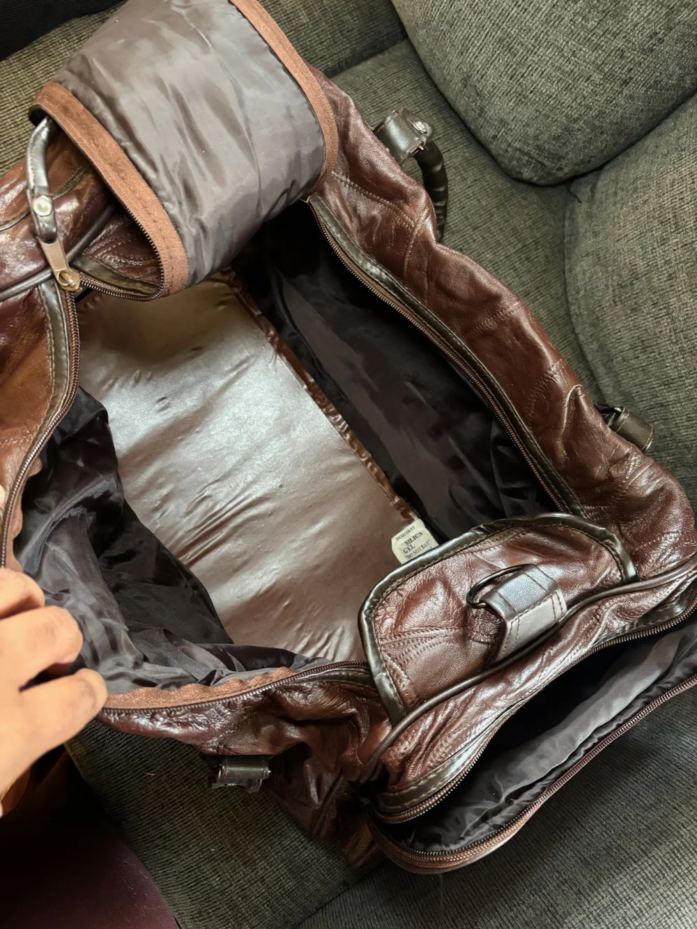 1 NWT Brown/ 1 NWOT Black Leather Weekender Duffel Bag - Genuine Leather